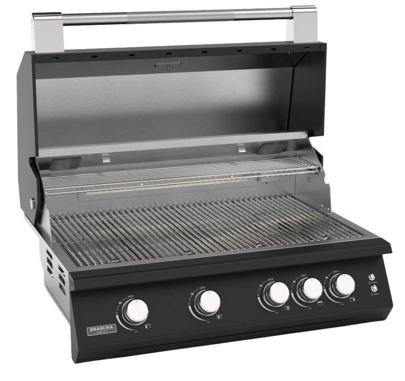 Brabura Einbaugrill Fusion 400 RM - 4-Brenner / Schwarz