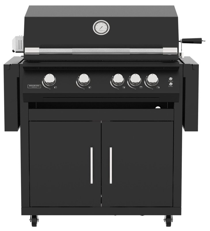 Brabura Gasgrill Fusion 400 RM - 4-Brenner / Schwarz - inkl. Rotisserie