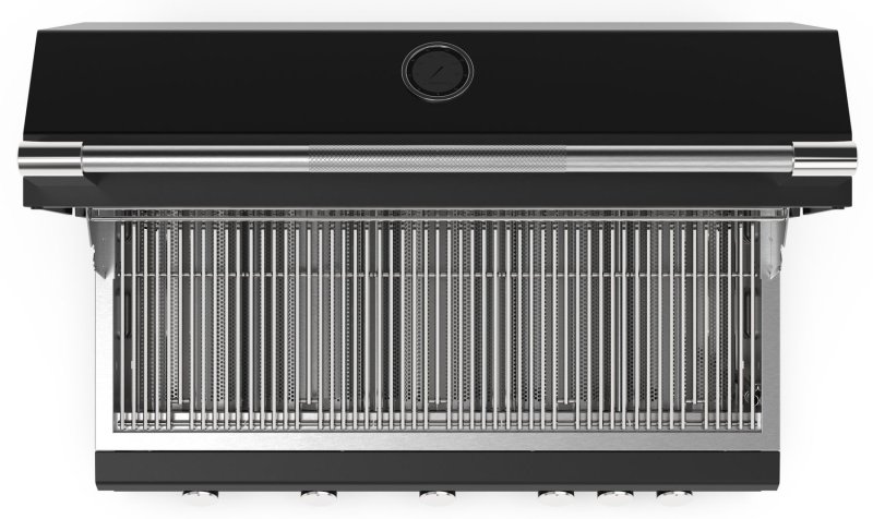 Brabura Outdoor Küche - KC 120 Grillschrank - Anthracite Grey / Nero Zimbabwe - inkl. Brabura Einbaugrill Fusion 500 RM - 5-Brenner, Schwarz