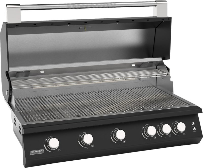 Brabura Einbaugrill Fusion 500 RM - 5-Brenner / Schwarz