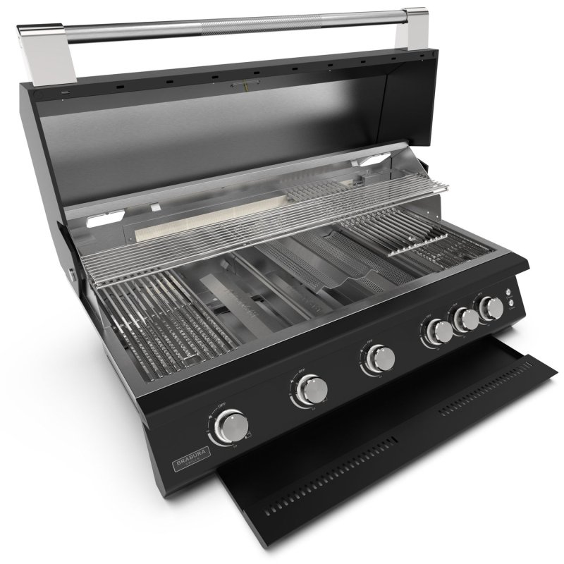 Brabura Gasgrill Fusion 500 RM - 5-Brenner / Schwarz - inkl. Rotisserie