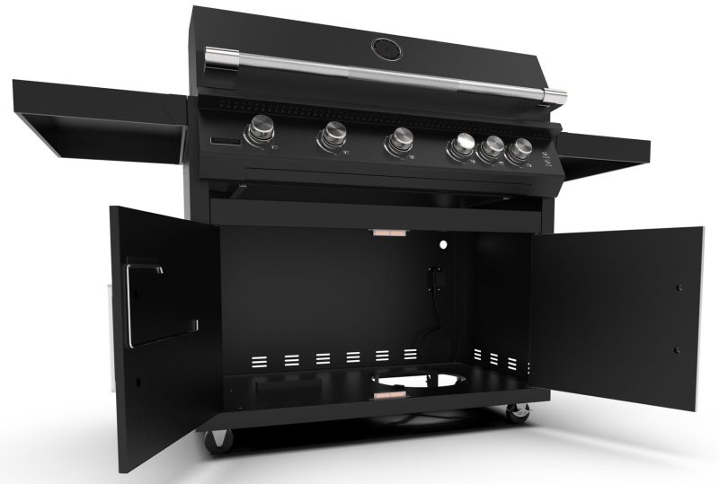 Brabura Gasgrill Fusion 500 RM - 5-Brenner / Schwarz - inkl. Rotisserie