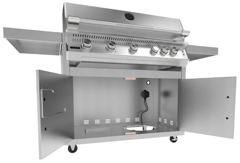 Brabura Gasgrill Fusion 500 RS - 5-Brenner / Edelstahl - inkl. Rotisserie