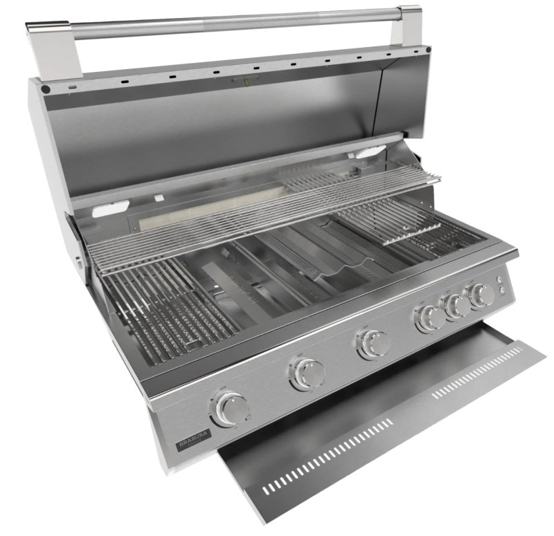 Brabura Gasgrill Fusion 500 RS - 5-Brenner / Edelstahl - inkl. Rotisserie