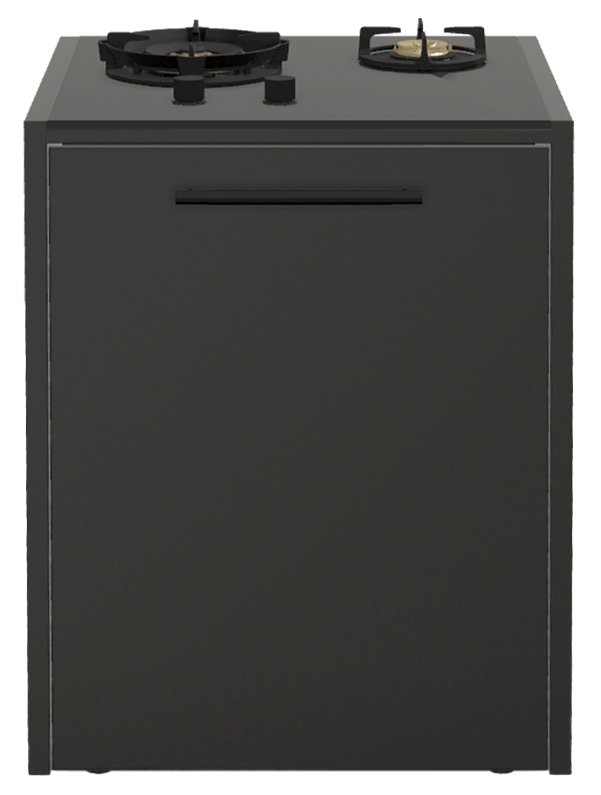 Brabura Outdoor Küche - CT 60 Seitenbrenner-Modul - Anthracite Grey / Nero Zimbabwe