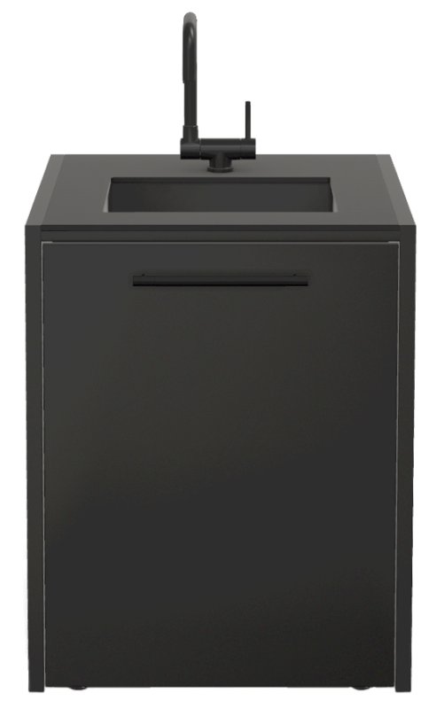 Brabura Outdoor Küche - CT 60 Schrankmodul mit Spüle - Anthracite Grey / Nero Zimbabwe