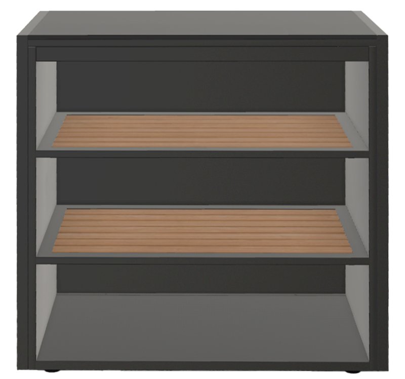 Brabura Outdoor Küche - CT 90 Schrankmodul (offen) - Anthracite Grey / Nero Zimbabwe