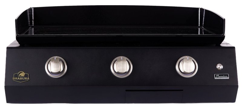 Brabura Outdoor Küche - KC 100 Planchamodul - Anthracite Grey / Nero Zimbabwe - inkl. Brabura Planchagrill L Class Matte 30, Schwarz