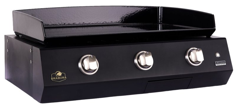 Brabura Outdoor Küche - KC 100 Planchamodul - Anthracite Grey / Nero Zimbabwe - inkl. Brabura Planchagrill L Class Matte 30, Schwarz