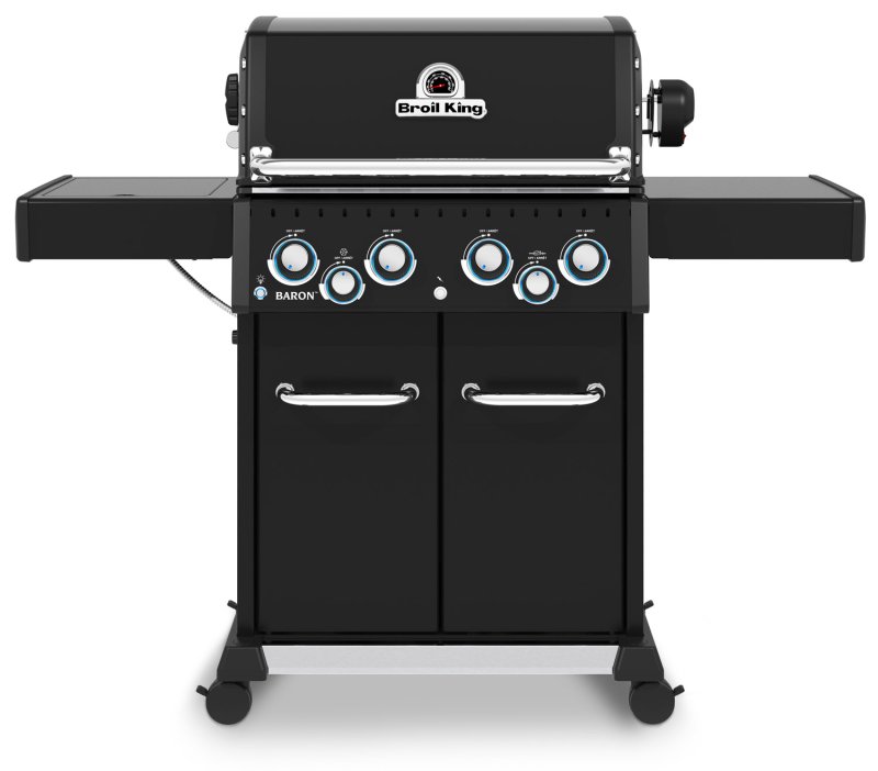 Broil King Baron 490 IR Shadow Gasgrill inkl. Drehspieß + Infrarot-Seitenbrenner - Modell 2025