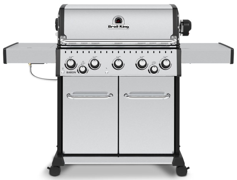 Broil King Baron S590 IR Gasgrill inkl. Drehspieß + Infrarot-Seitenbrenner - Modell 2025