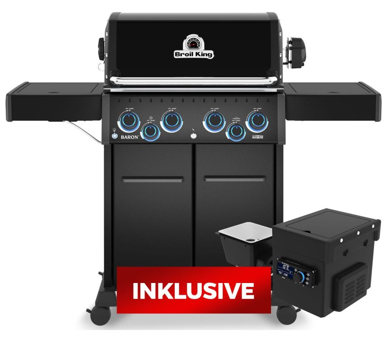 Broil King Baron 490 X Shadow Gasgrill / Pelletgrill - mit Pelletmodul 400