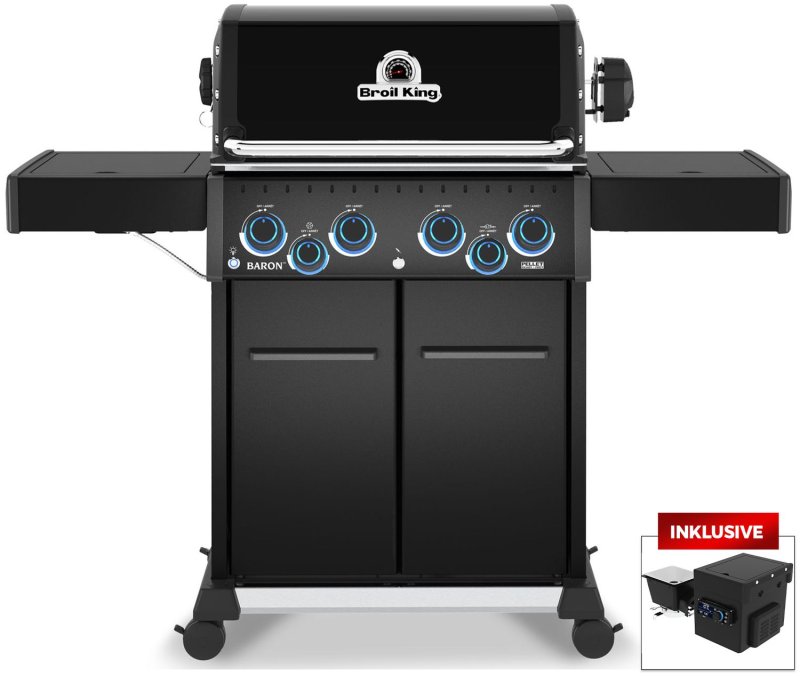 Broil King Baron 490 X Shadow Gasgrill / Pelletgrill - mit Pelletmodul 400
