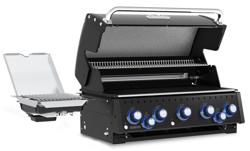 Broil King Outdoor Küche Baron 590 IR Shadow MOK XL - Komplettset inkl. IR-Seitenbrenner mit Gasflaschenschrank und 3 Aufbewahrungsschränke