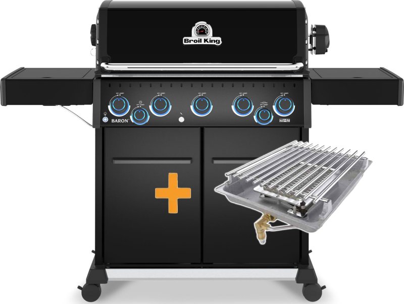 Broil King Baron 590 X Shadow Gasgrill inkl. Drehspieß + Upgrade Set Infrarotbrenner - Modell 2026