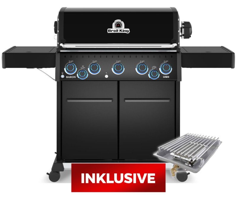 Broil King Baron 590 X Shadow Gasgrill inkl. Drehspieß + Upgrade Set Infrarotbrenner - Modell 2026