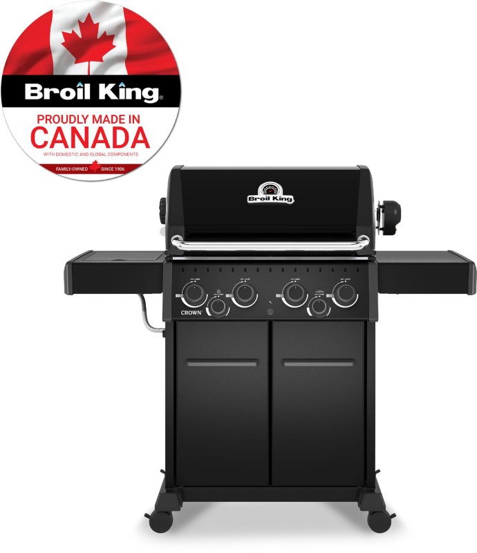 Broil King Crown 490 Shadow Gasgrill - inkl. Abdeckhaube und Grillplatte - Modell 2026