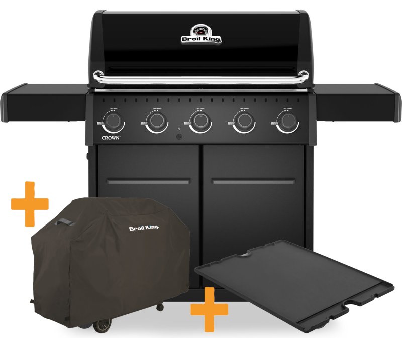 Broil King Crown 520 Shadow Gasgrill - inkl. Abdeckhaube und Grillplatte - Modell 2026