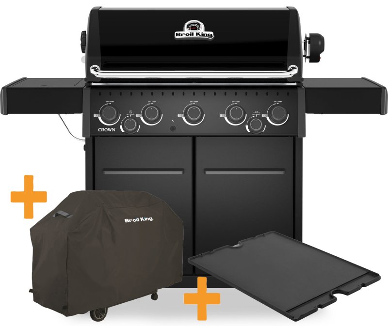 Broil King Crown 590 Shadow Gasgrill - inkl. Abdeckhaube und Grillplatte - Modell 2026
