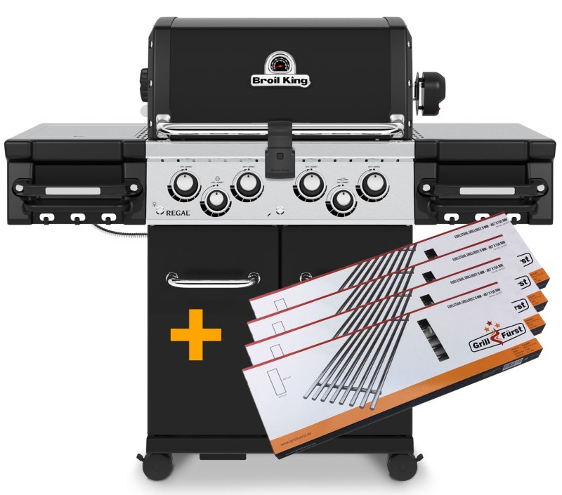 Broil King Regal 490 Black Gasgrill - Modell 2023 - Grillfürst Deal mit zusätzlichen Edelstahl Grillrosten