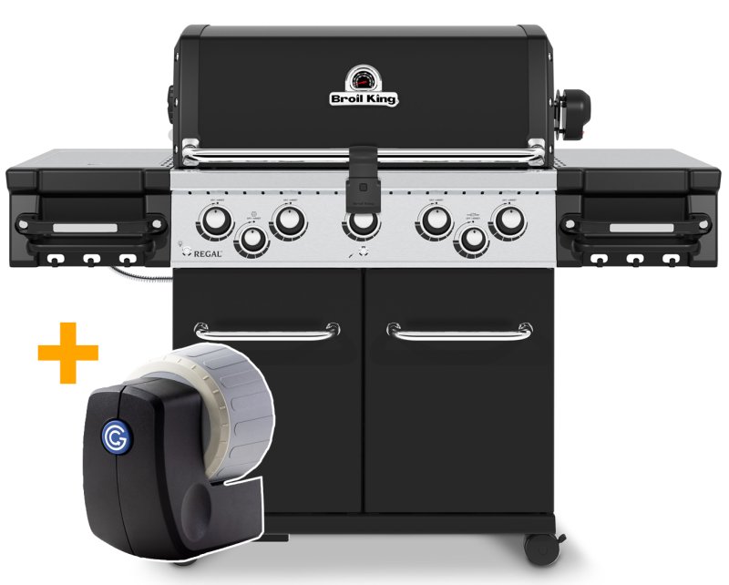 Broil King Regal 590 Black Gasgrill inkl. Drehspieß - Modell 2023 - SMART Deal inkl. Grillfürst Grill Control