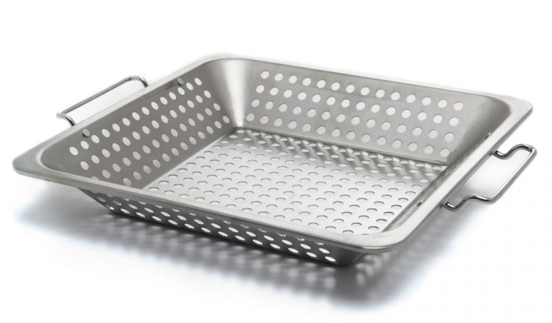 Broil King Gemüse Grillkorb Edelstahl / 30,5 x 30,5 x 5 cm