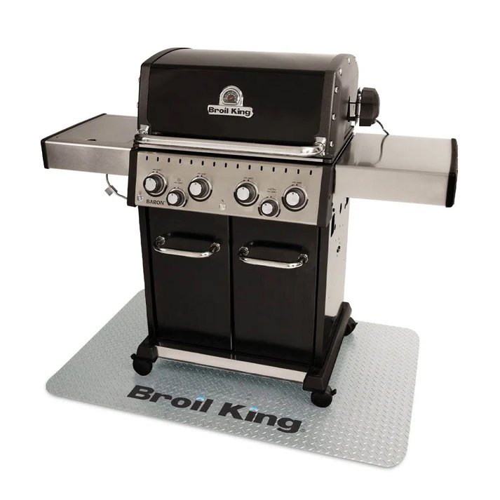 Broil King Grillmatte Bodenschutz / Grillunterlage Silber / 140 x 90 cm
