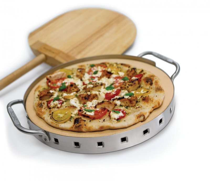 Broil King Pizzastein Set mit Gestell und Pizzaschieber
