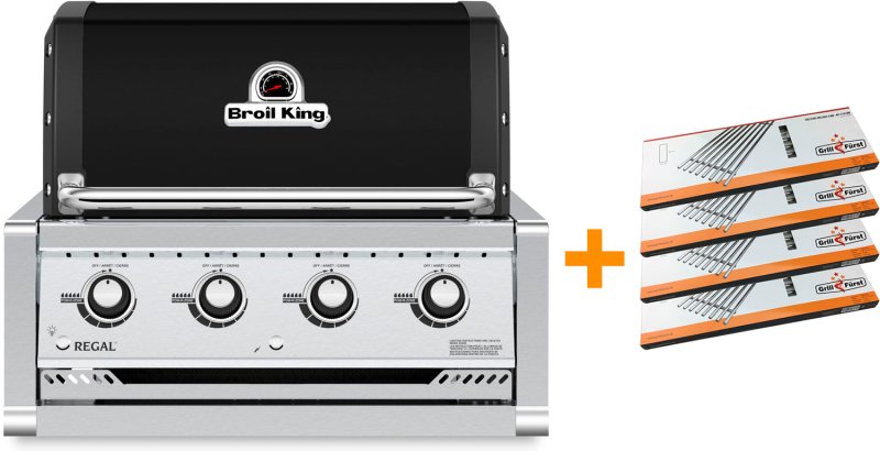 Broil King Regal 420 Black Einbaugrill - Grillfürst Deal mit zusätzlichen Edelstahl Grillrosten - Modell 2025