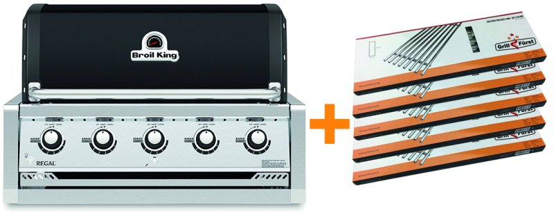 Broil King Regal 520 Black Einbaugrill - Grillfürst Deal mit zusätzlichen Edelstahl Grillrosten - Modell 2025