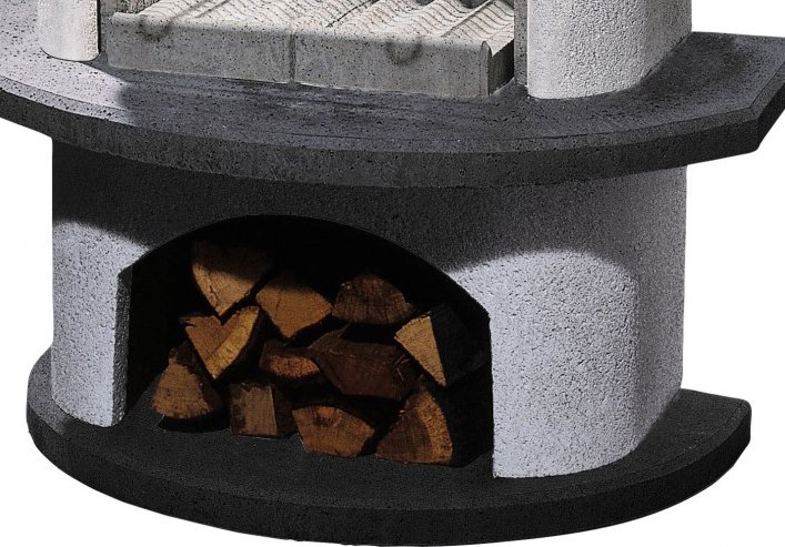 Buschbeck Grillkamin: Gartenkamin Valenzia weiß-anthrazit