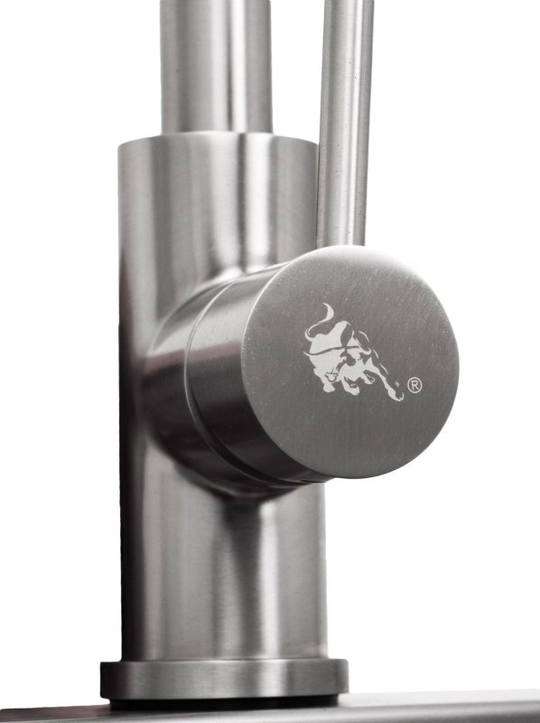 BULL Edelstahl Spülbecken Größe S / 33 x 33 x 20 cm / inkl. Wasserhahn (warm/kalt)