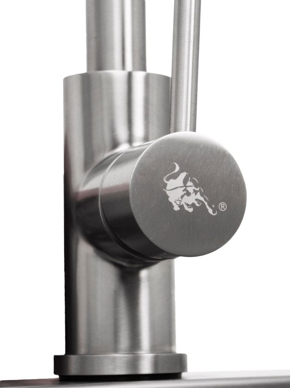 BULL Edelstahl Spülbecken Größe M / 43 x 36 x 20 cm / inkl. Wasserhahn (warm/kalt) - Ausstellungsstück