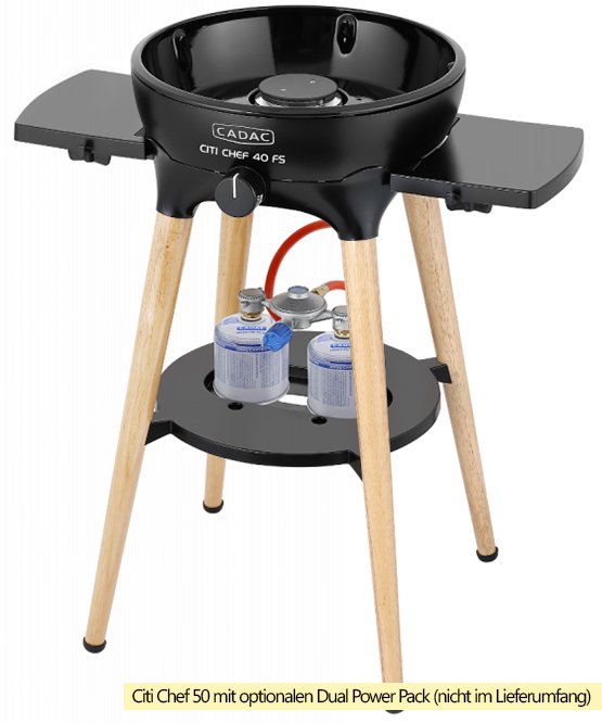 CADAC Gasgrill Citi Chef 40 FS BBQ / Dome matt black, 30 mbar