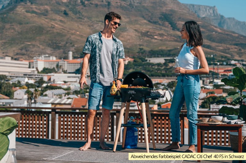 CADAC Gasgrill Citi Chef 40 FS BBQ / Dome steel grey, 50 mbar