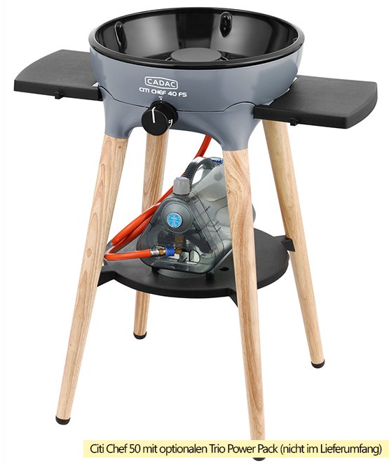 CADAC Gasgrill Citi Chef 40 FS BBQ / Dome steel grey, 50 mbar