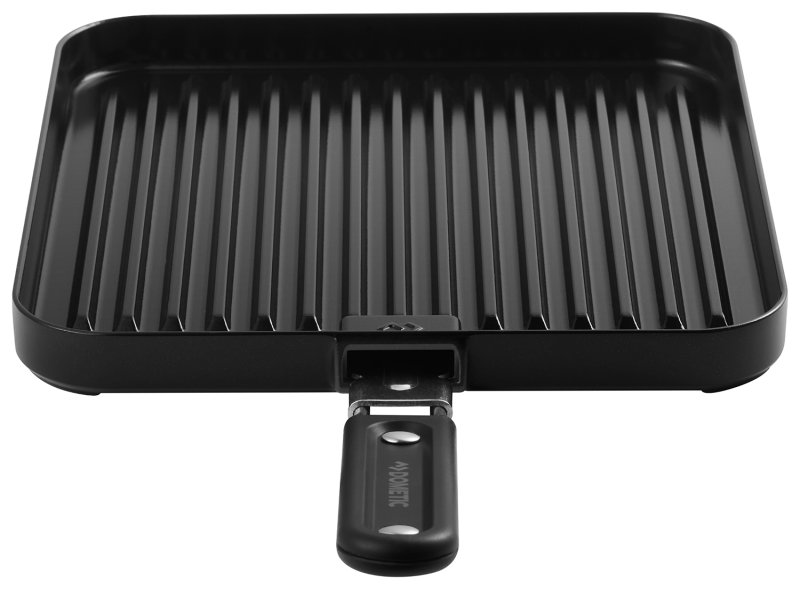 CADAC Universal Grillplatte für Gaskocher / gerippt - mit abnehmbarem Griff