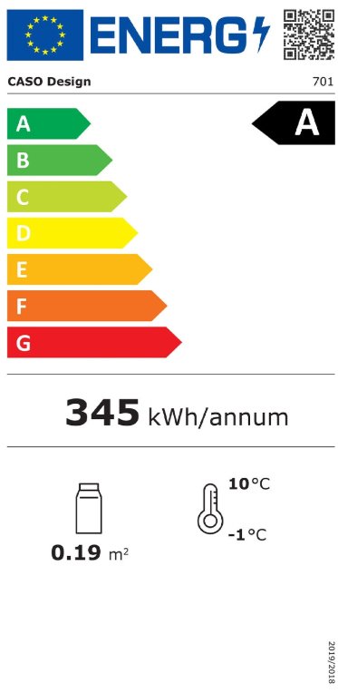 CASO BBQ Cooler S-L - Outdoor-Kühlschrank (63 Liter) mit Edelstahlgehäuse - Linksanschlag