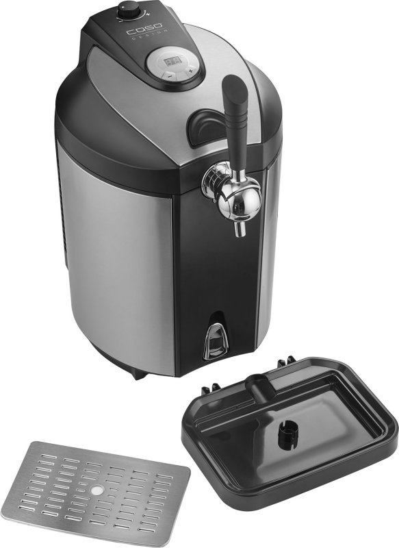 Grillfürst Independence P330G Gasgrill - mattschwarz - mit XXL Infrarotbrenner und Gusseisenrosten inkl. CASO BeerMaster - Bierzapfanlage