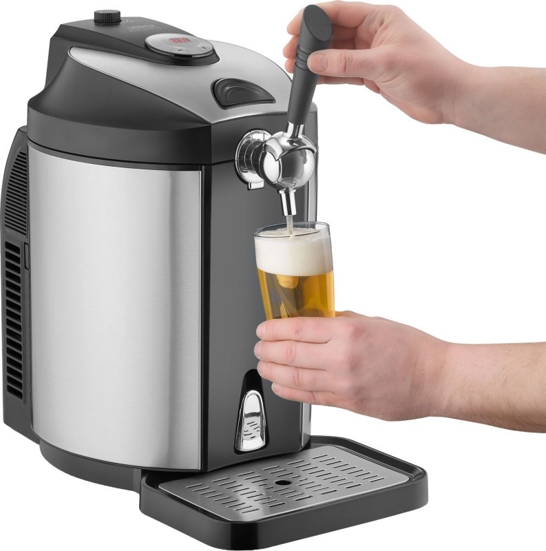 Grillfürst Independence P330G Gasgrill - mattschwarz - mit XXL Infrarotbrenner und Gusseisenrosten inkl. CASO BeerMaster - Bierzapfanlage