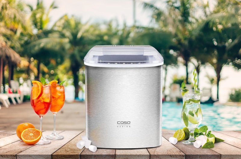 Outdoorchef Planchagrill HEAT C-265 - mit Doppel-Blazing-Zone, Cooking Zone und Gusseisen-Plancha inkl. Caso IceChef Pro - Eiswürfelbereiter