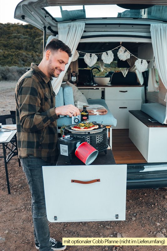 Cobb Grill Pro Gas Black - Gasgrill inkl. Grillplatte gelocht - matt schwarz