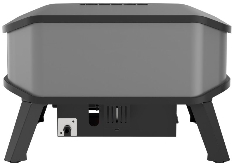 COZZE Pizzaofen Gas PREMIUM 34 cm (13") mit drehbarem Pizzastein & Digital-Thermometer - inkl. Hitzeschild