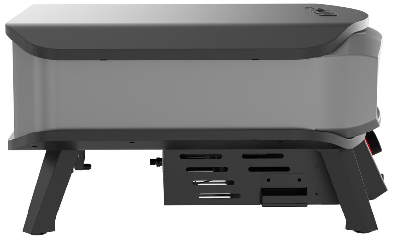 COZZE Pizzaofen Gas PREMIUM 42,5 cm (17") mit drehbarem Pizzastein & Digital-Thermometer - inkl. Hitzeschild