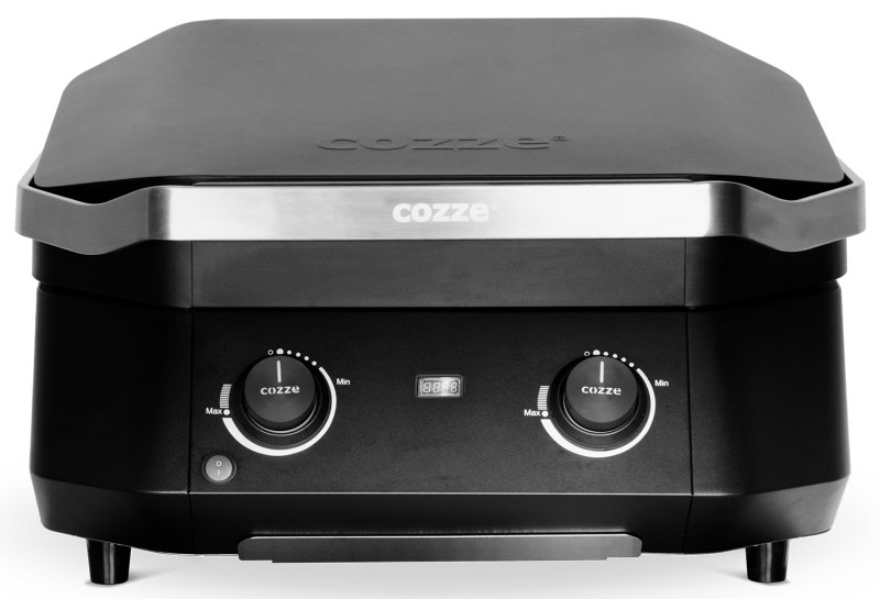 COZZE Outdoor Küche mit Spüle / 300 x 60 x 90 cm - inkl. COZZE E-500 Elektrogrill + Elektro Pizzaofen 42,5 (17") mit rotierendem Pizzastein