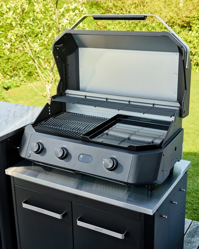 COZZE G-800 COMBO - Plancha Grill mit Grillrost - 30 mbar EU-Version