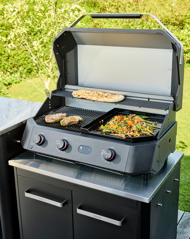 COZZE G-800 COMBO - Plancha Grill mit Grillrost - 30 mbar EU-Version