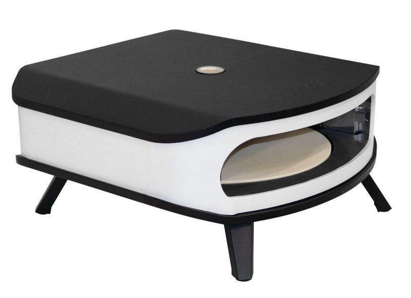 COZZE Pizzaofen Gas 42,5 cm (17") - mit rotierendem Pizzastein - inkl. Hitzeschild