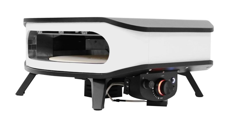 COZZE Pizzaofen Gas 42,5 cm (17") - mit rotierendem Pizzastein - inkl. Hitzeschild