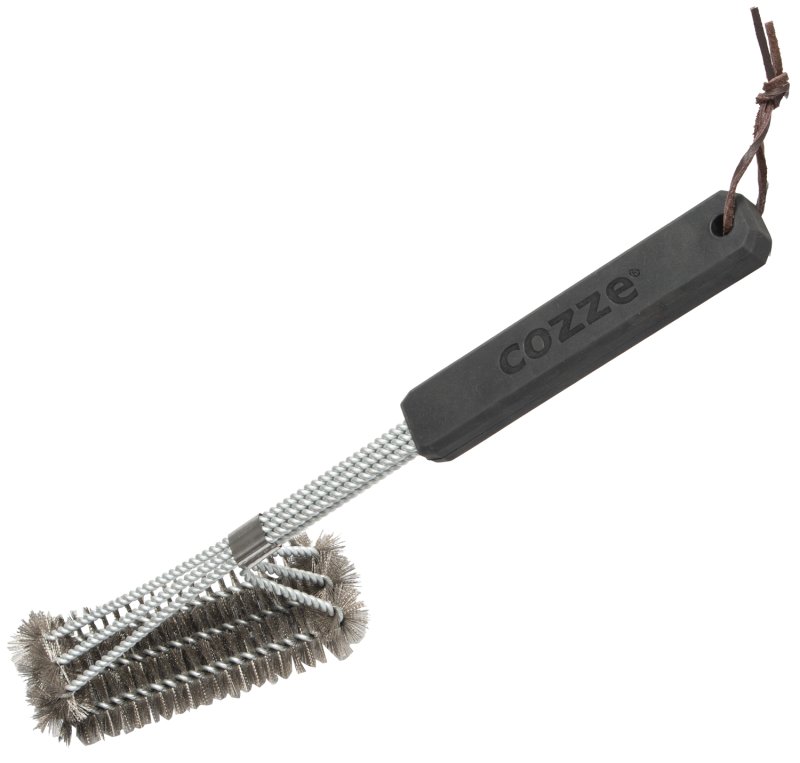 COZZE Grillbesteck Set mit Grillzange, Grillwender, Grillbürste und Grillhandschuhen